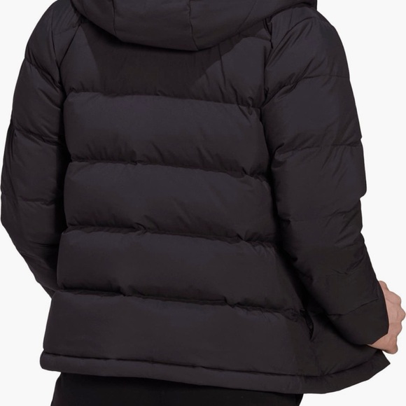 Adidas Helionic Hooded 600 Fill Power Down Black Jacket Size S - Picture 2 of 7